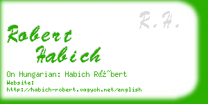 robert habich business card